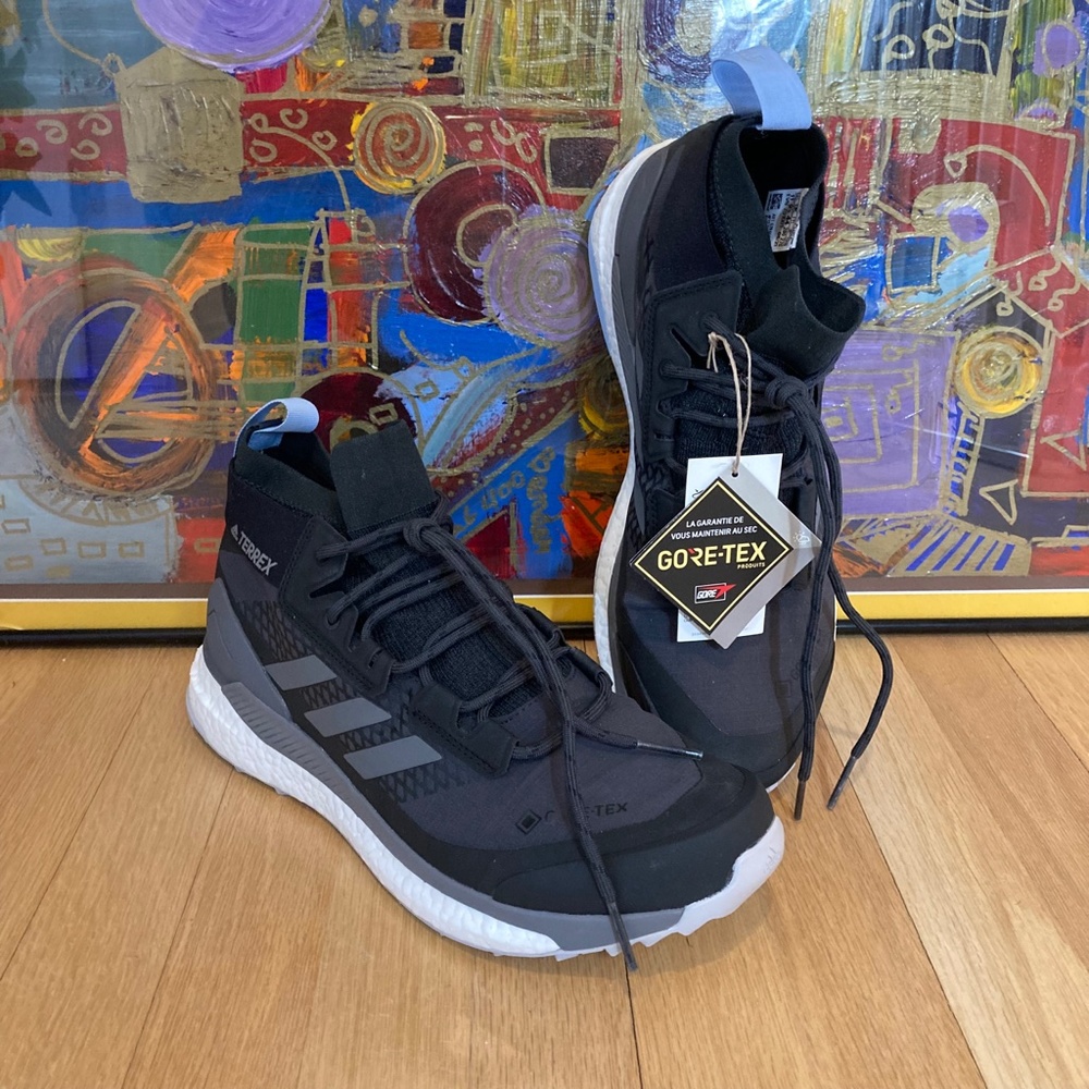 NIB Adidas GORE-TEX Waterproof Terrex Free "CARBON" Hiking Shoes Sz 11 #G28464